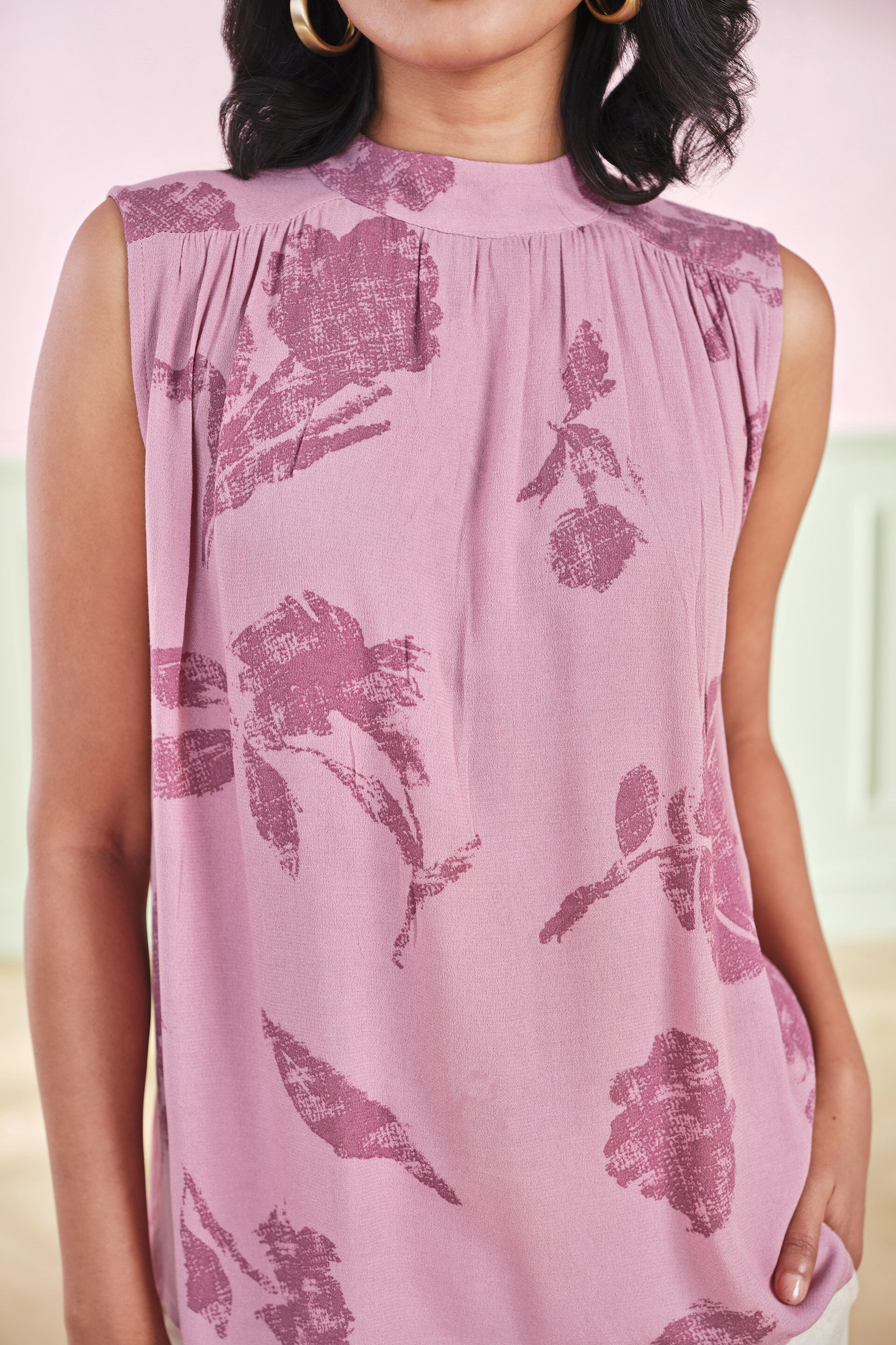 Peony Perfection Viscose Top, Pink, image 6